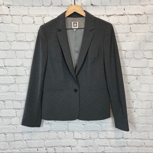 Anne Klein Jackets & Blazers - ANNE KLEIN Tapered Blazer 10 Grey